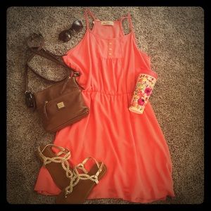 Coral boutique dress NWT